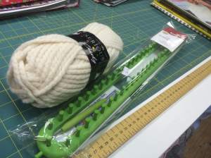 What about a knitting loom and super soft yarn !